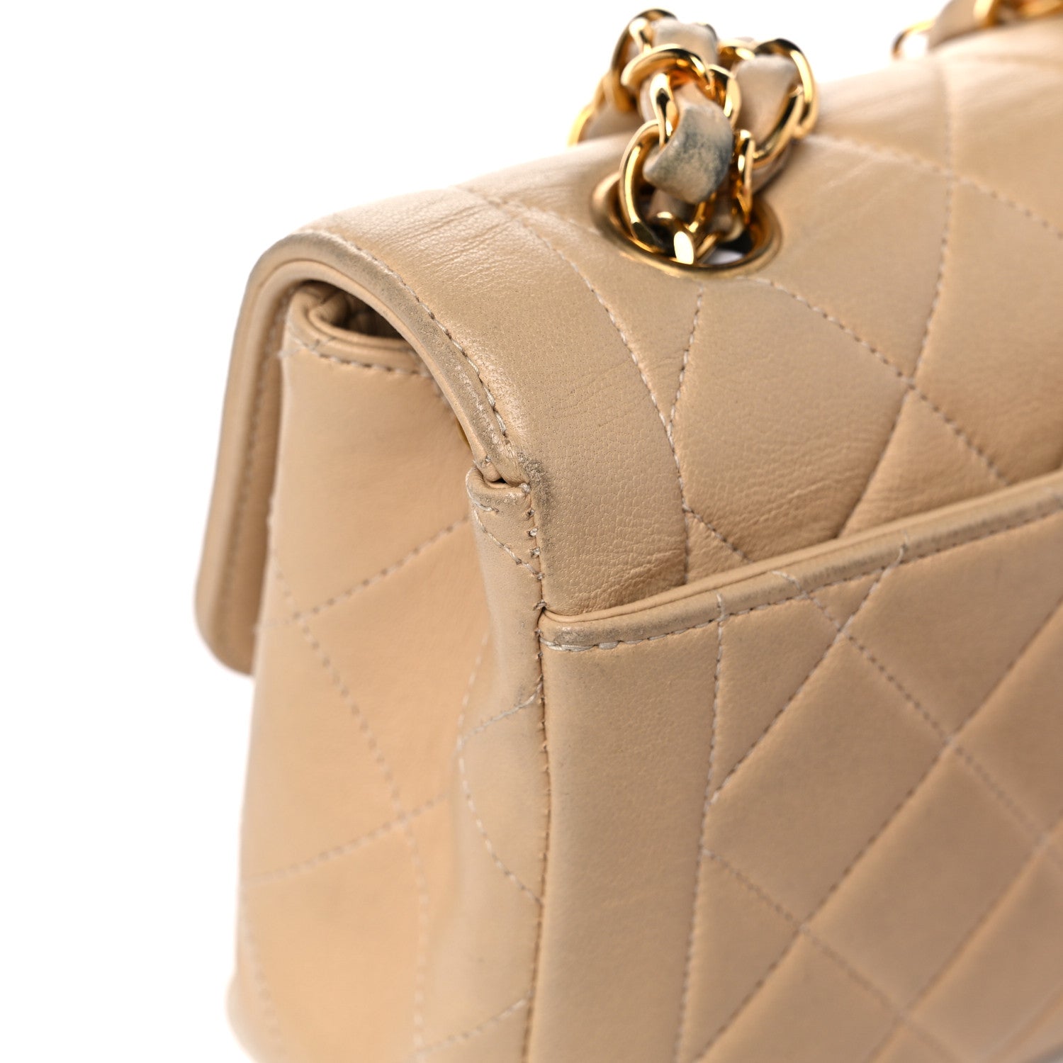 Chanel Lambskin Quilted Mini Square Flap Beige 24 of 26