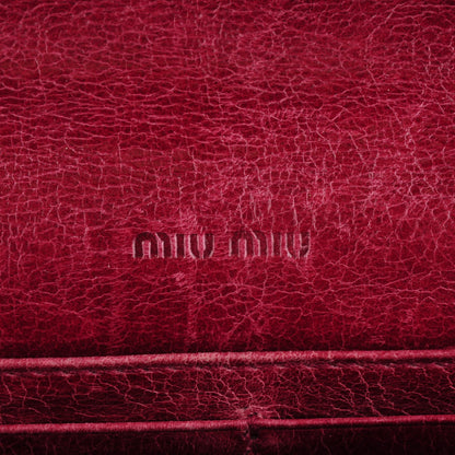 Miu Miu Matelasse Lux Flap Wallet Amarena 5 of 8