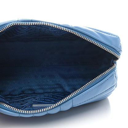 Prada Soft Calfskin Impunture Diagramme Wristlet Pouch Astrale 2 5 of 7