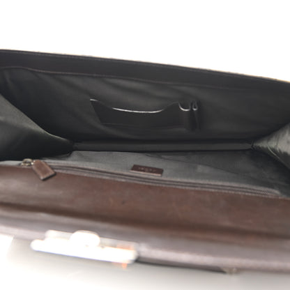 Gucci GG Supreme Monogram Flap Briefcase Brown 5 of 15