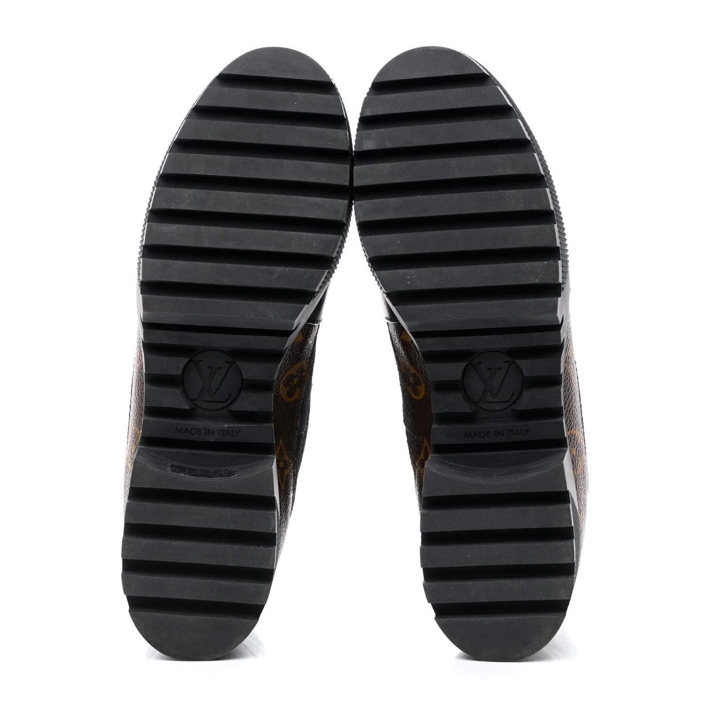 Suede Calfskin Monogram Laureate Platform Desert Boots 39.5 Black