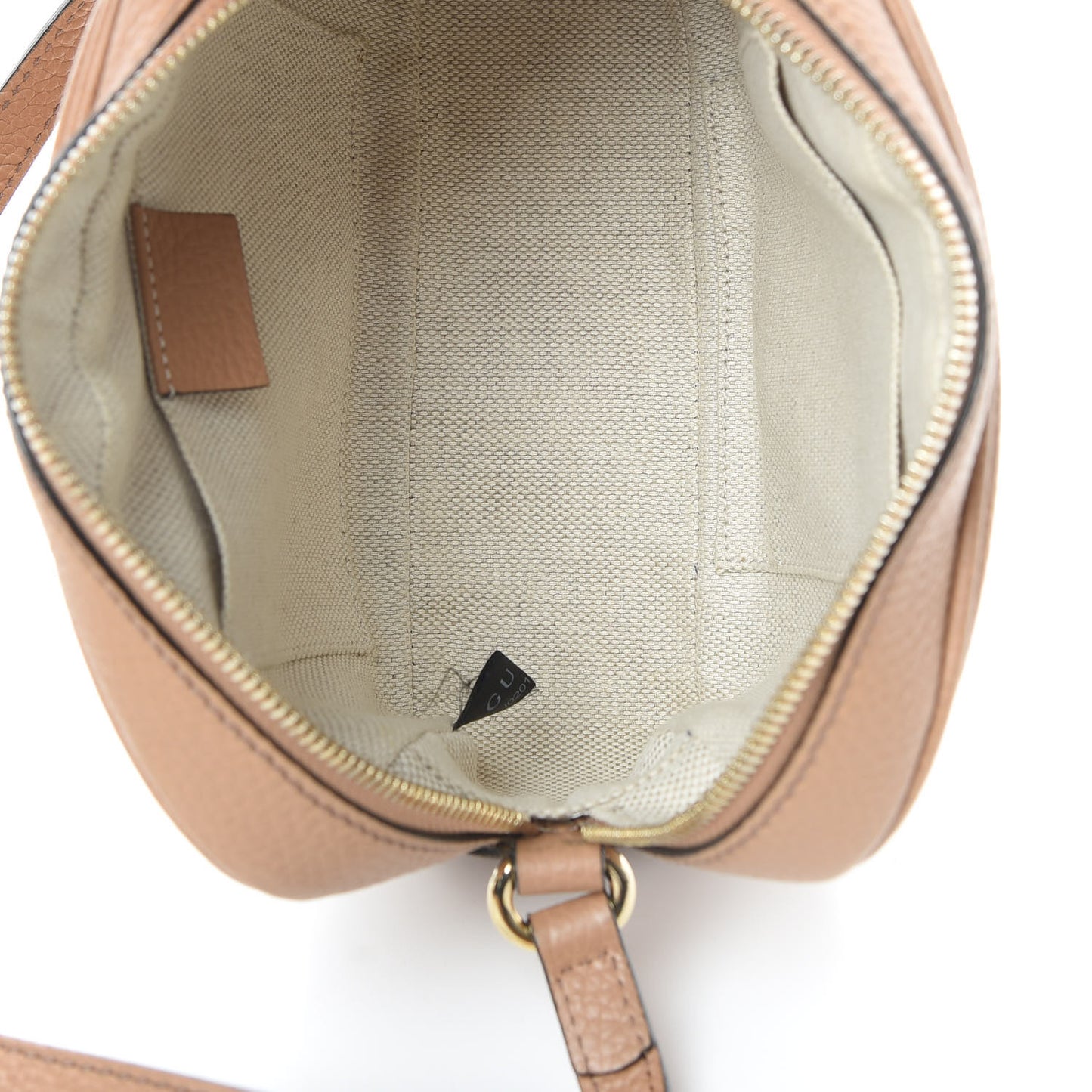 Pebbled Calfskin Small Soho Disco Bag Camelia