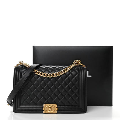 Chanel Lambskin Quilted New Medium Boy Flap Black 11 of 11