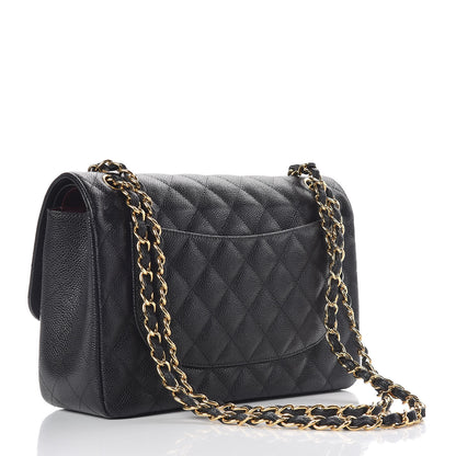 Chanel Caviar Quilted Jumbo Double Flap Black 3 of 10