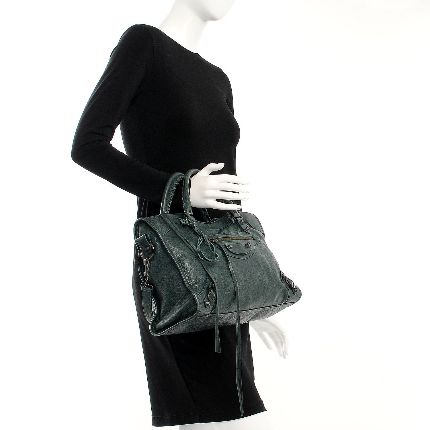 Balenciaga Agneau Classic Hardware City Poker Fonce 3 of 9