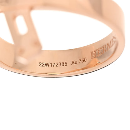 Hermes 18K Rose Gold Kelly Gavroche Ring 51 5.75 6 of 8