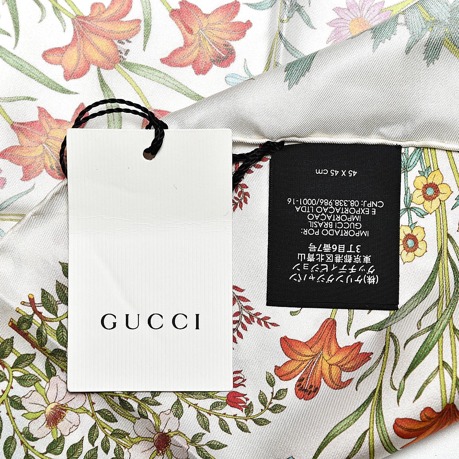 Gucci Silk Wondergarden Monogram Square Scarf 4 of 4