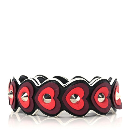 Fendi Vitello Dolce Heart Spike Studded Strap You Black Multicolor 1 of 10