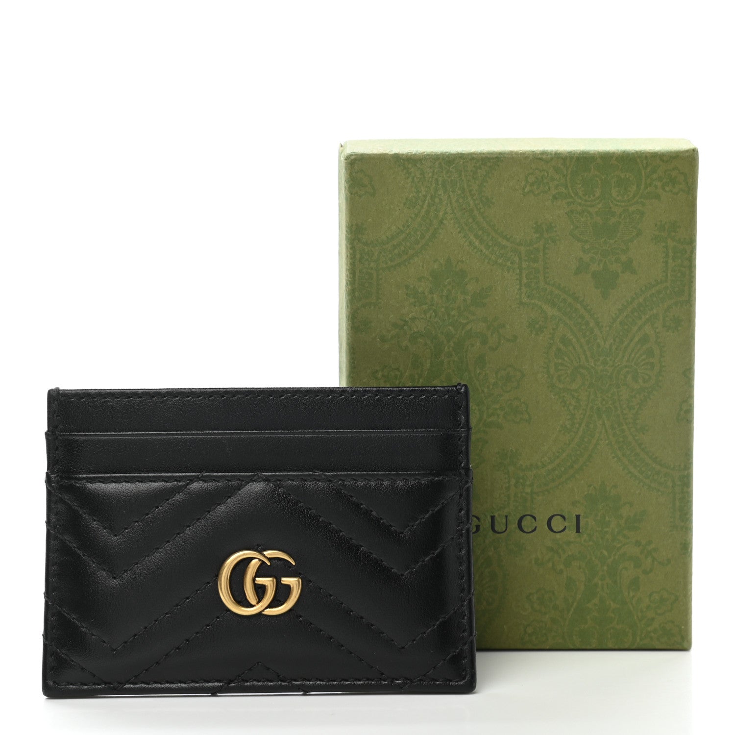 Gucci Calfskin Matelasse GG Marmont Card Holder Black 7 of 7