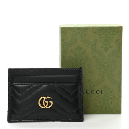 Gucci Calfskin Matelasse GG Marmont Card Holder Black 7 of 7