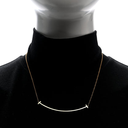 Tiffany 18K Rose Gold T Smile Pendant Necklace 2 of 5