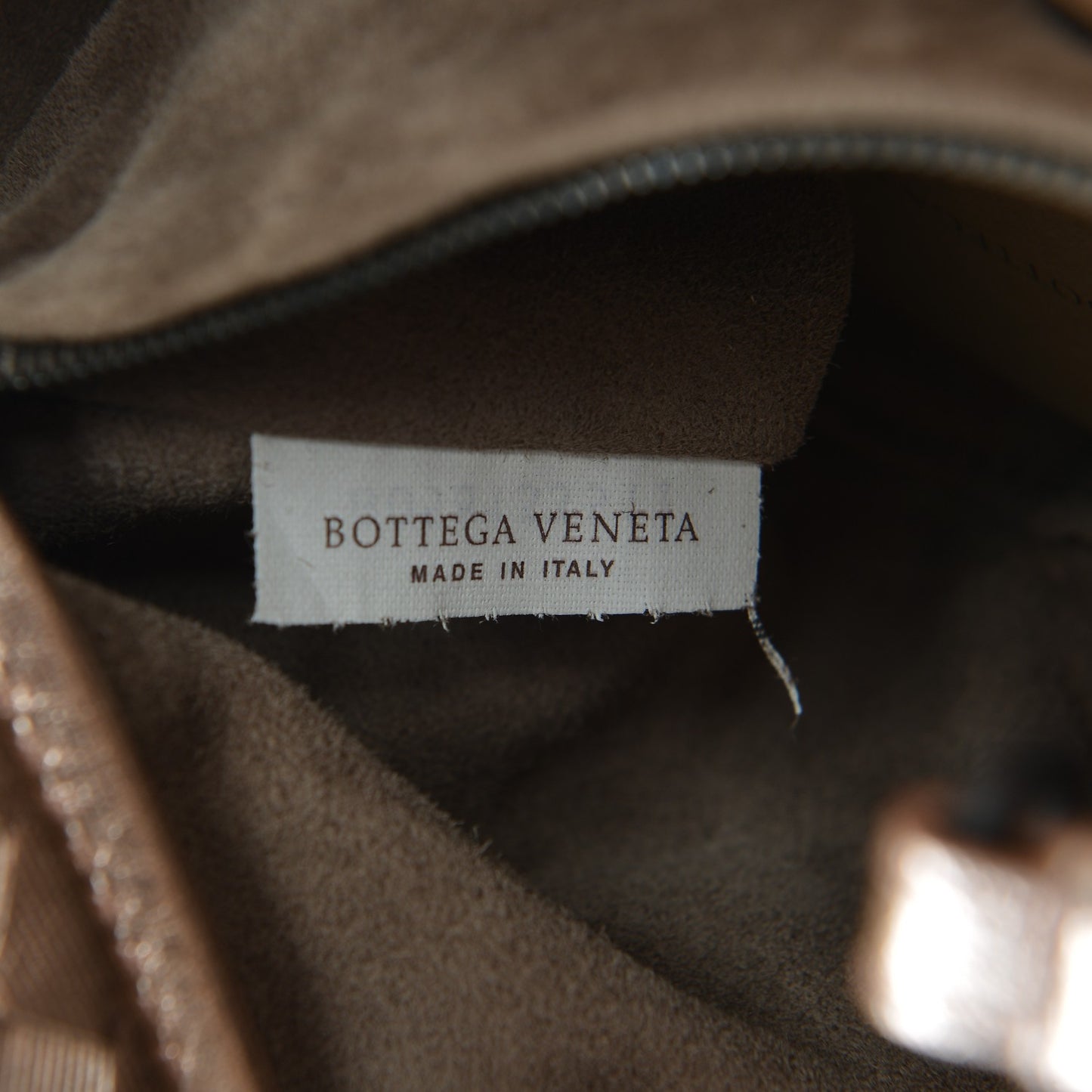 Metallic Grosgrain Intrecciato Medium A Shape Seamless Tote Rose Gold