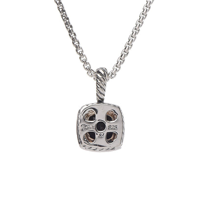 David Yurman Sterling Silver Diamond Black Onyx 7mm Petite Albion Necklace 5 of 6