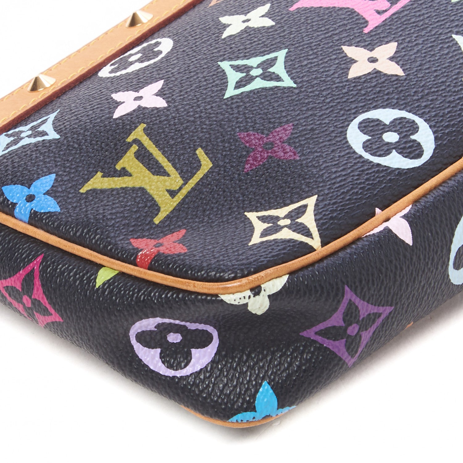 Louis Vuitton Monogram Multicolor Pochette Accessories Black 6 of 8