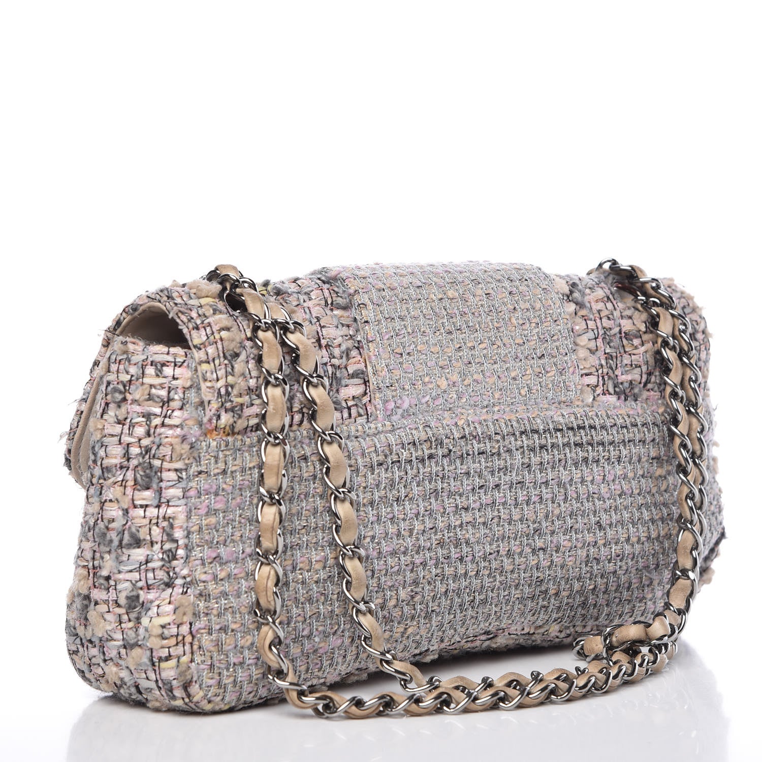 Chanel Tweed Medium Fantasy Flap Grey 4 of 12