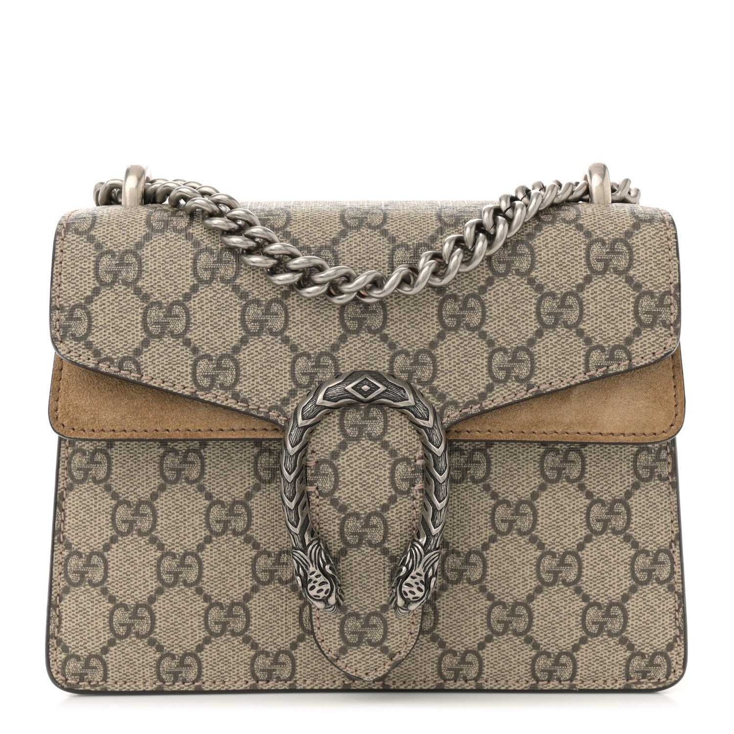 Gucci GG Supreme Monogram Mini Dionysus Shoulder Bag Taupe 1 of 11