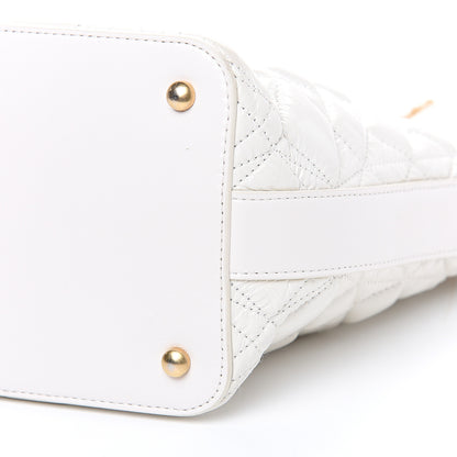Chanel Glazed Calfskin Quilted State Of The Art Hobo White 9 of 11