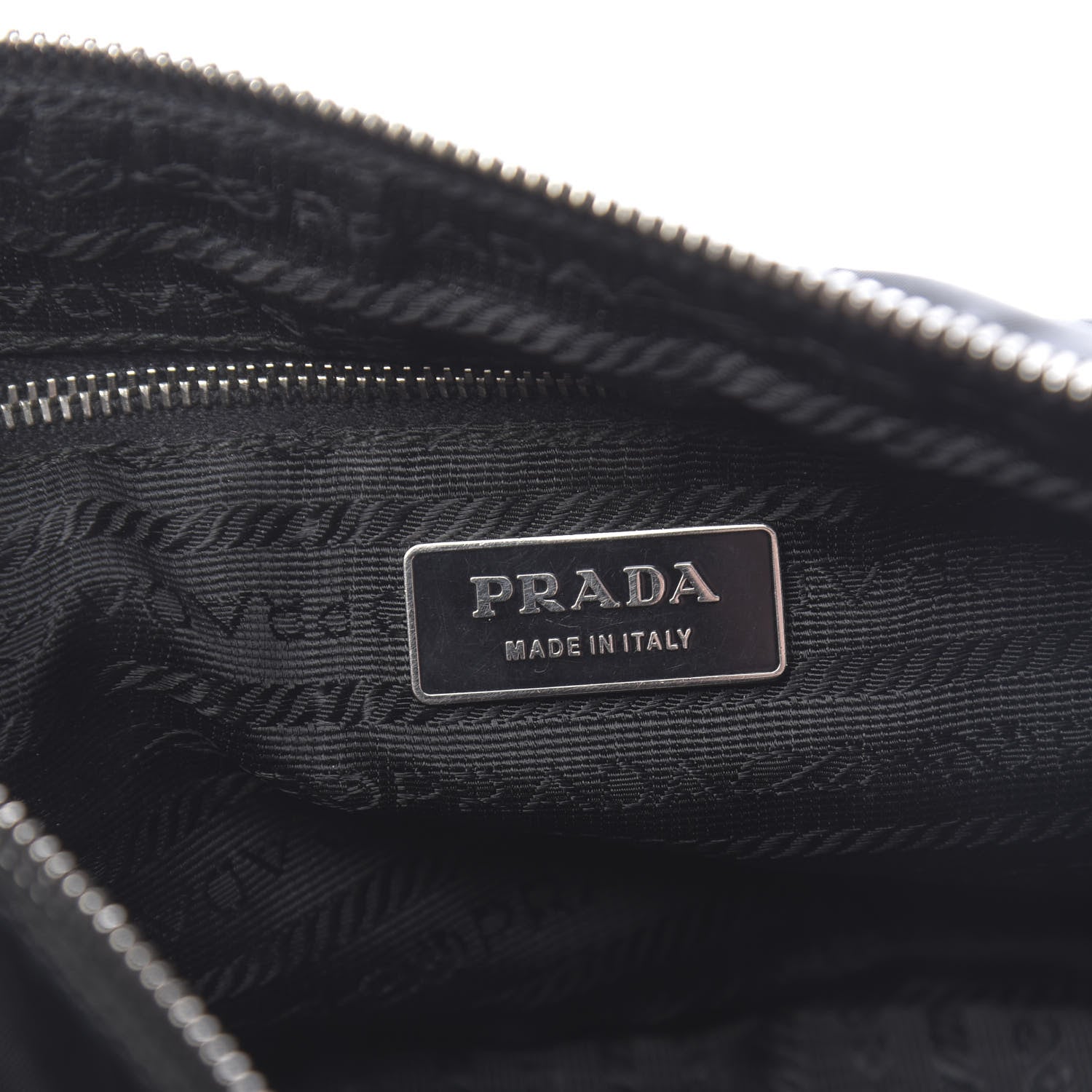 Prada Tessuto Nylon Soft Calf Shoulder Bag Black 6 of 13