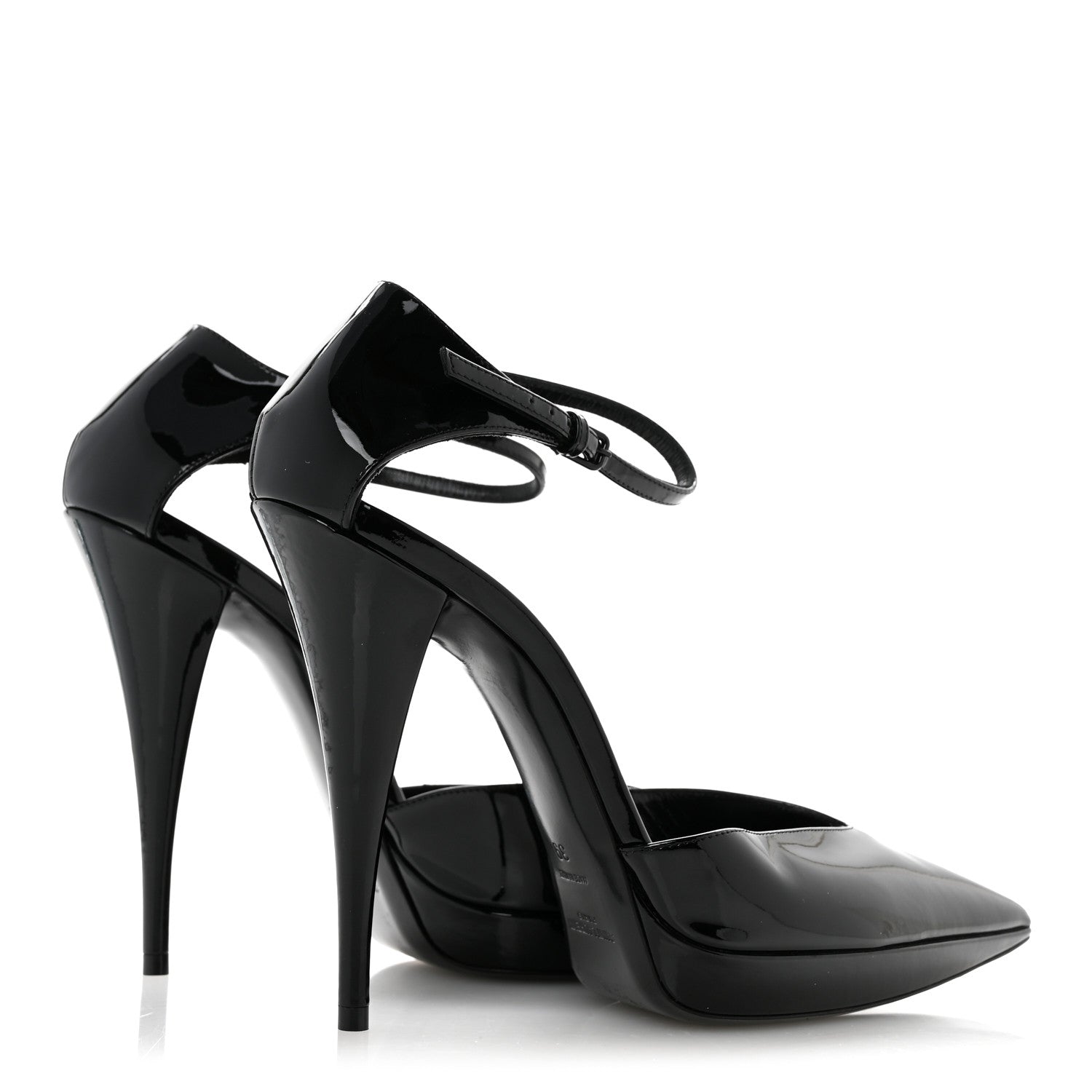 Saint Laurent Patent Zizi D'Orsay Pump 39 Black 5 of 10