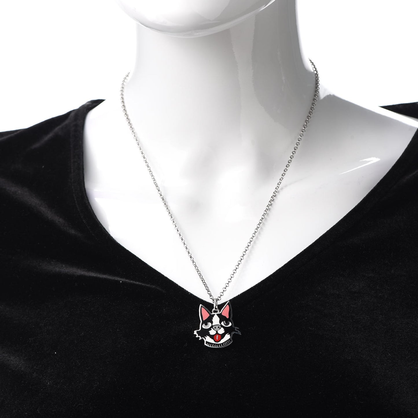 Sterling Silver Enamel Bosco Pendant Necklace