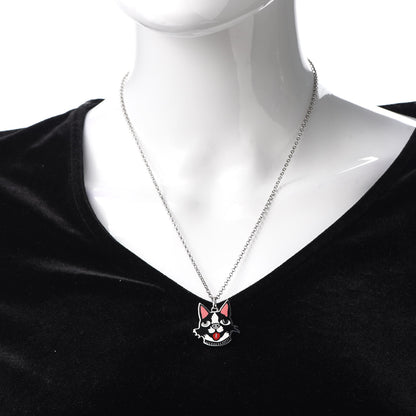 Gucci Sterling Silver Enamel Bosco Pendant Necklace 2 of 6