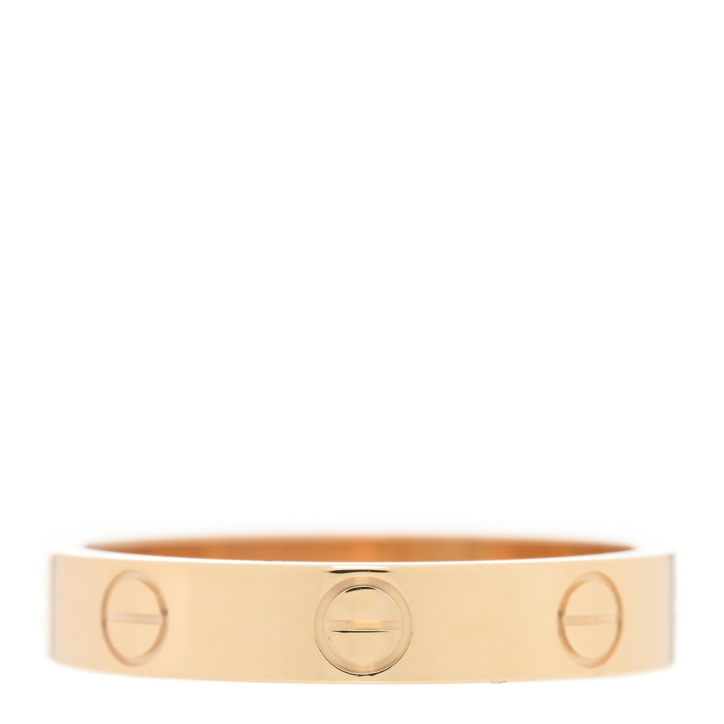 18K Yellow Gold 3.5mm LOVE Wedding Band Ring 54 6.75