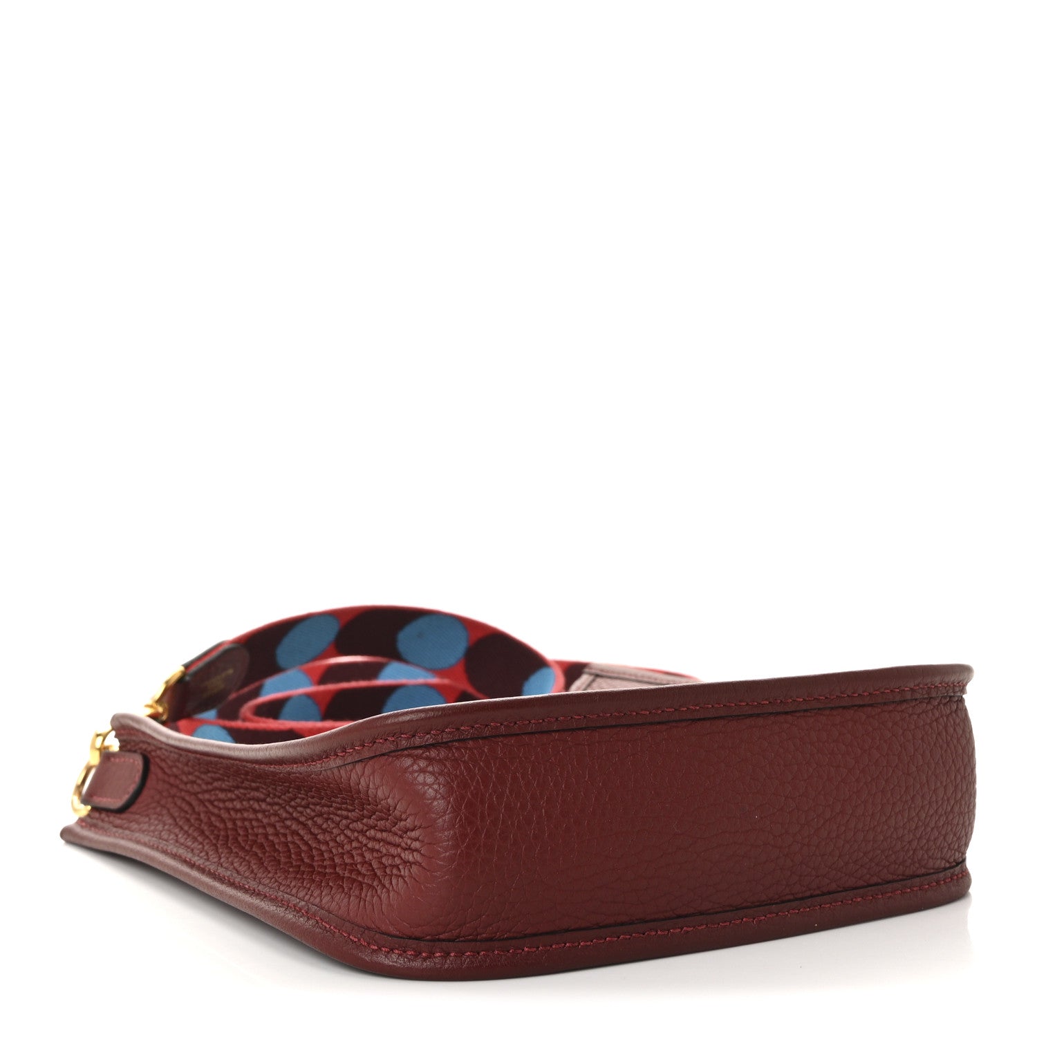 Hermes Taurillon Clemence Flipperball Sangle Evelyne TPM Rouge H Rouge De Coeur Bleu Frida 4 of 9