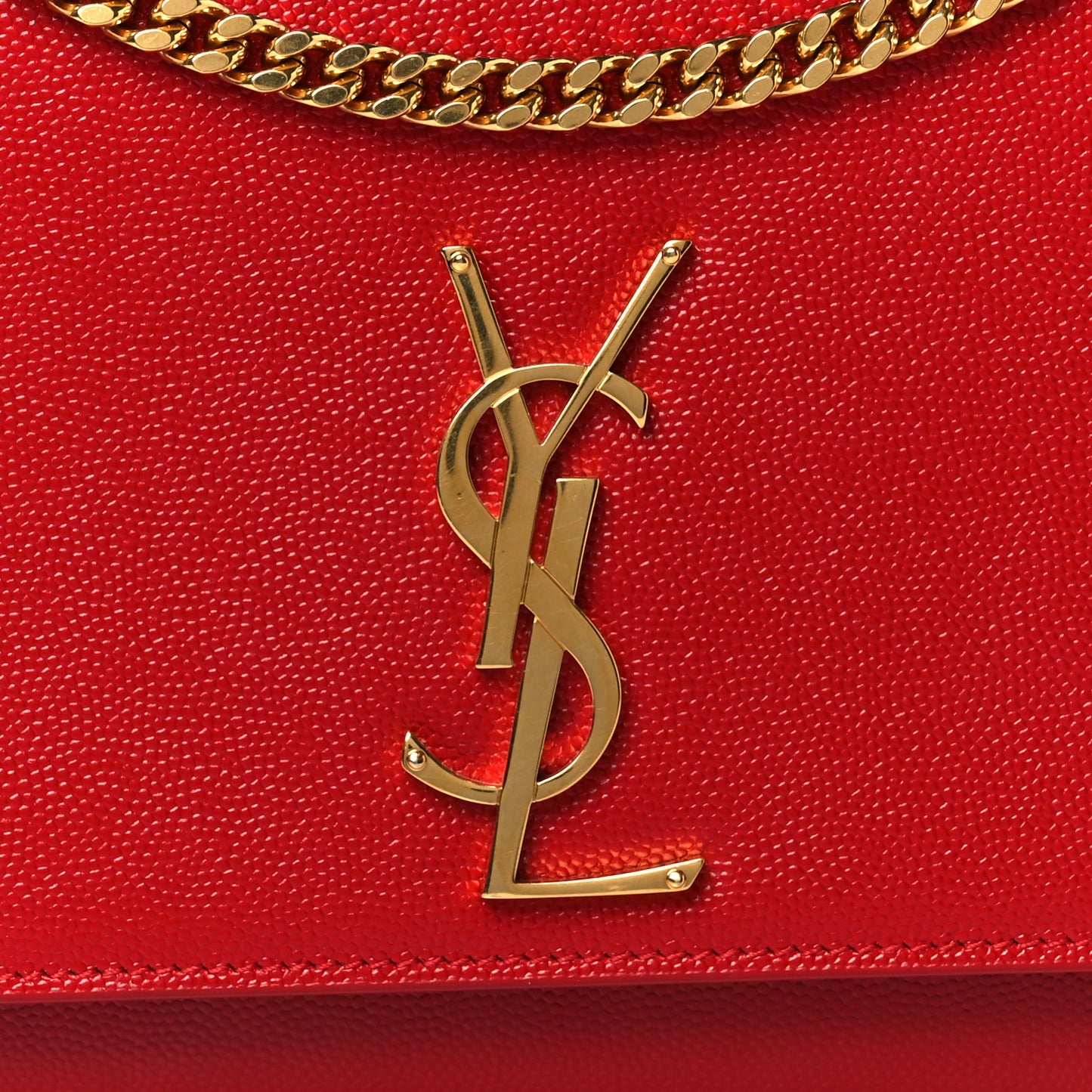 Grain De Poudre Medium Monogram Kate Satchel Red