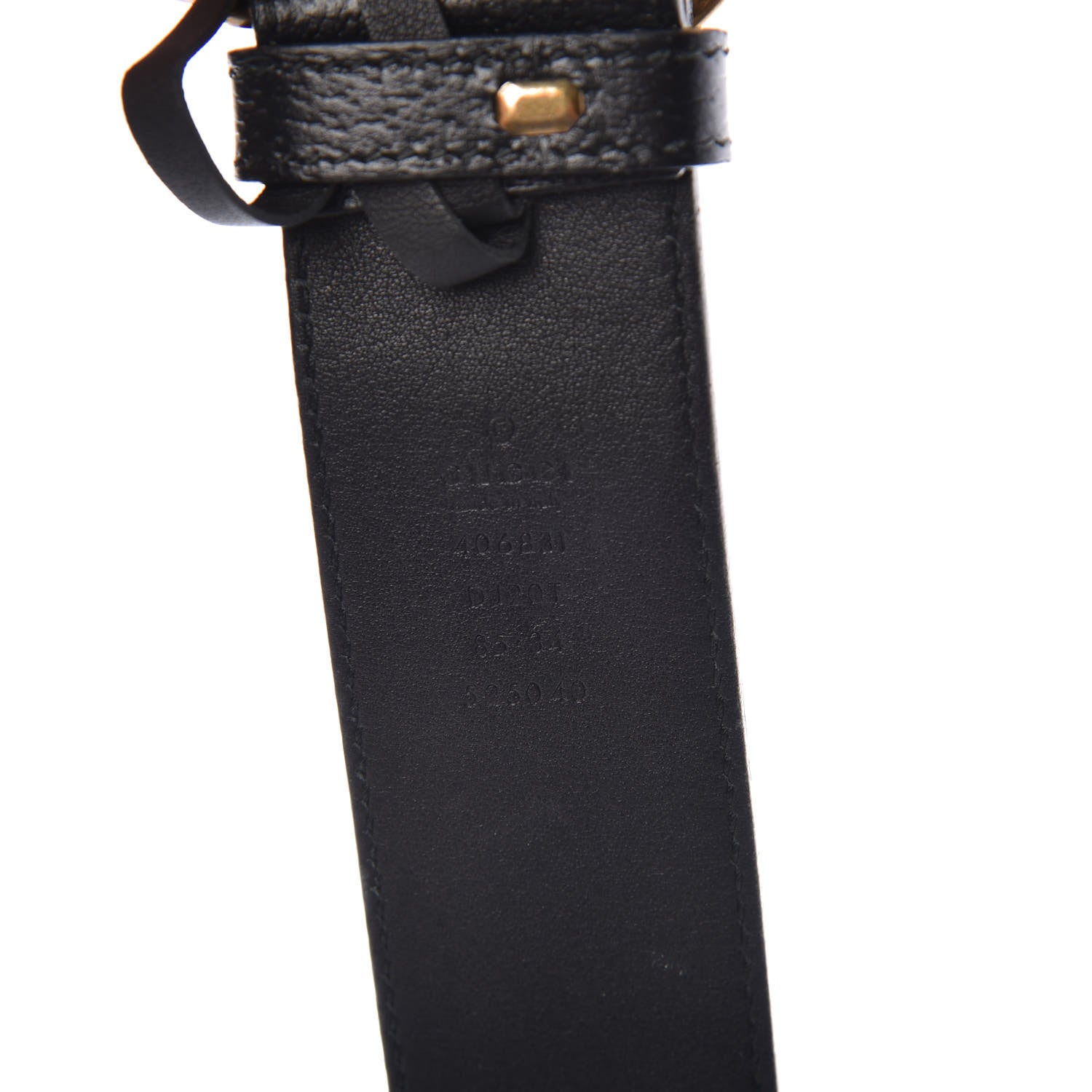 Gucci Textured Calfskin Double G 40mm Belt 85 34 Black 4 of 6
