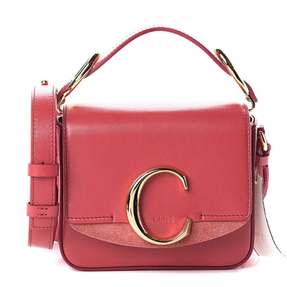 Chloe Shiny Calfskin Suede Mini C Double Carry Scarlet Pink 1 of 7