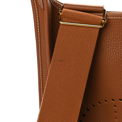 Hermes Taurillon Clemence Evelyne III PM Gold 10 of 11