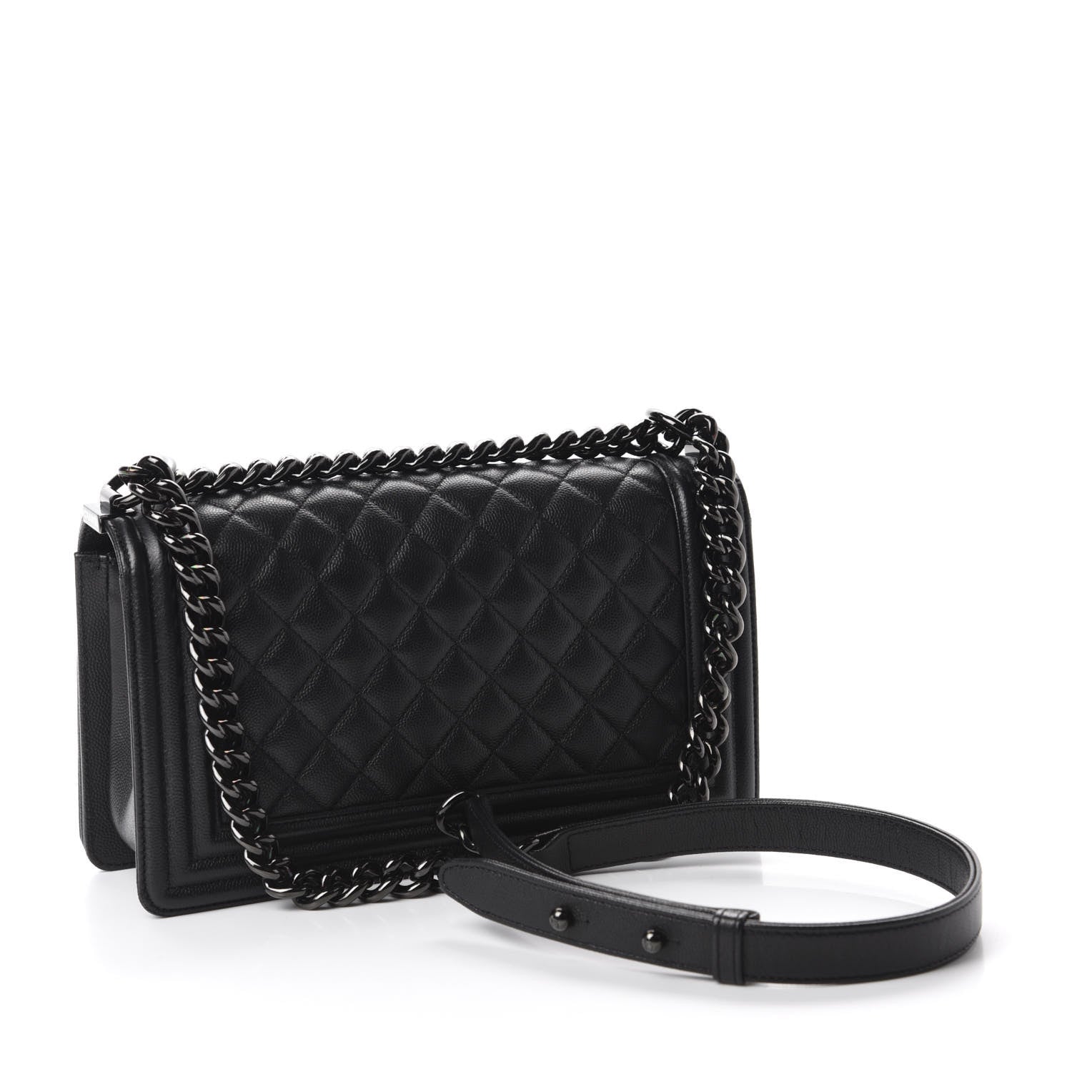Chanel Caviar Quilted Medium Boy Flap So Black 3 of 11