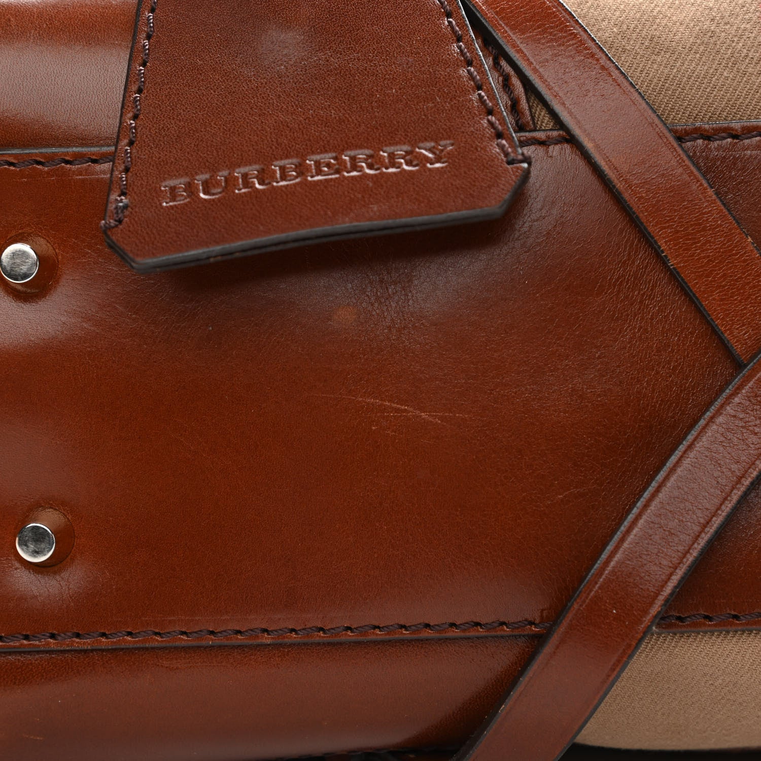 Burberry House Check Small Gladstone Dark Tan 30 of 37