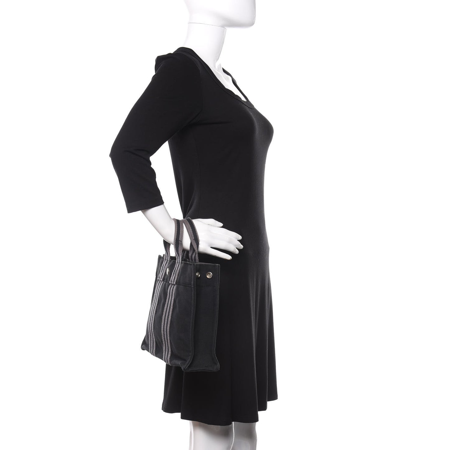 Canvas Herline PM Tote Black