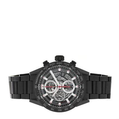 Tag Heuer Ceramic 43mm Carrera Calibre Chronograph Automatic Watch Black CAR2090 2 of 5