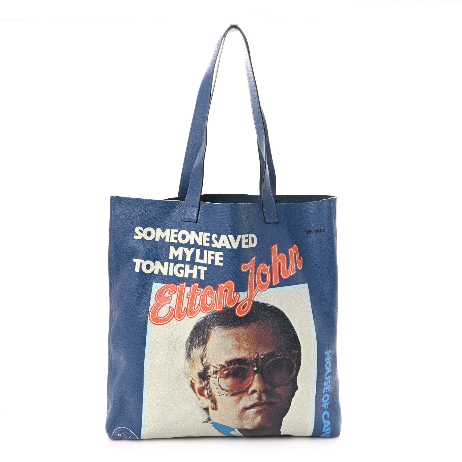 Gucci Calfskin Elton John Someone Saved My Life Tonight Large Tote Blue 1 of 11