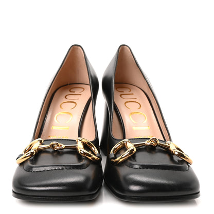 Gucci Malaga Kid Horsebit 75mm Pumps 38 Black 3 of 10