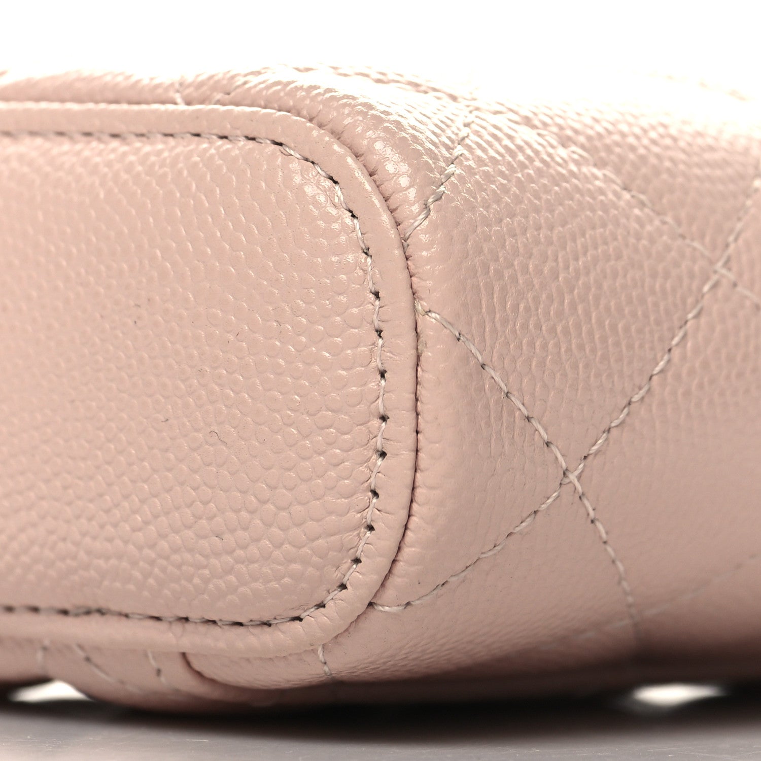 Chanel Caviar Quilted Small Vertical Coco Beauty Vanity Case With Chain Light Pink 10 of 11
