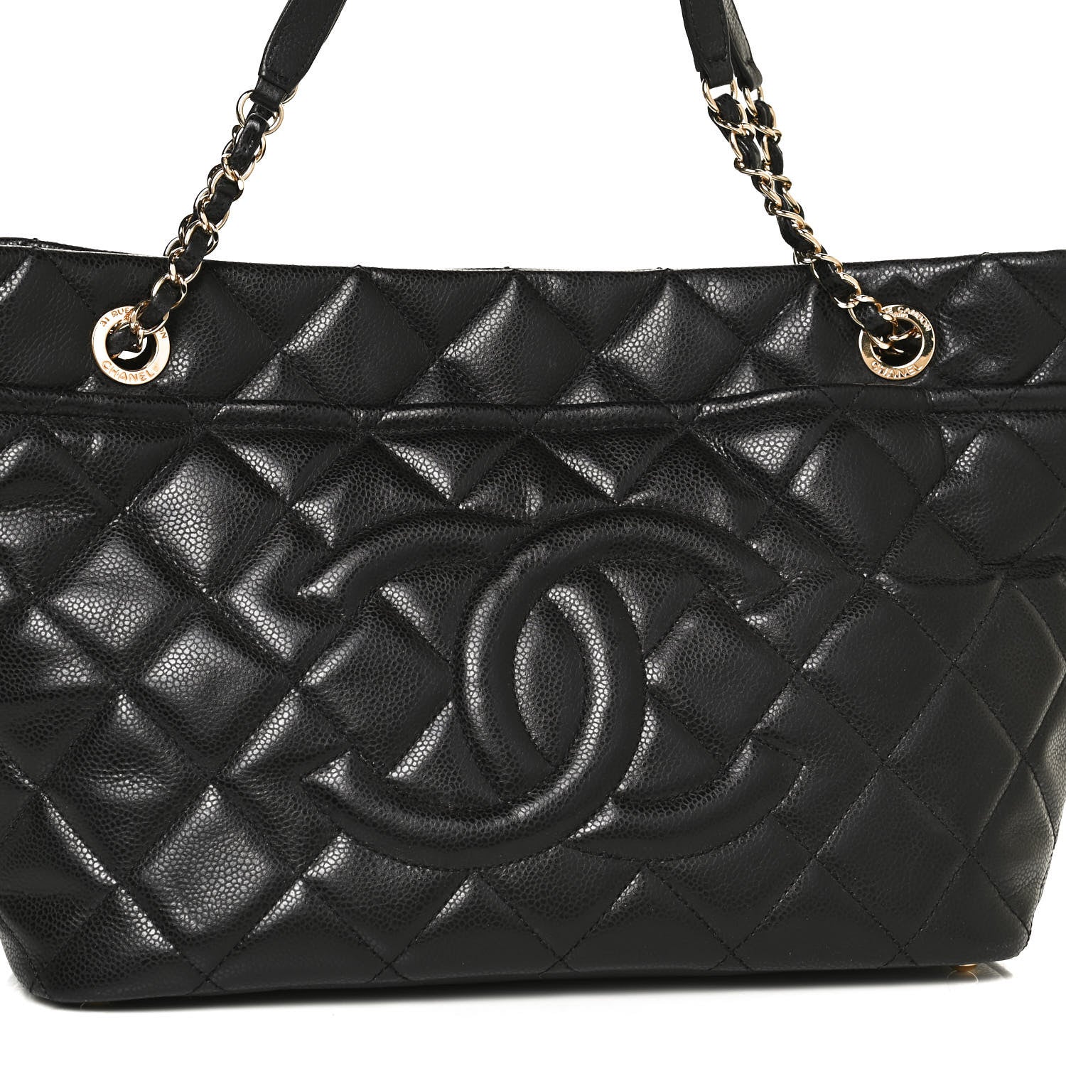 Chanel Caviar Quilted CC Timeless Tote Black 7 of 9