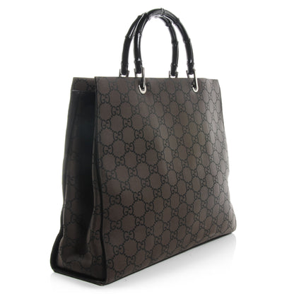 Gucci Nylon Monogram Bamboo Handle Tote 3 of 7
