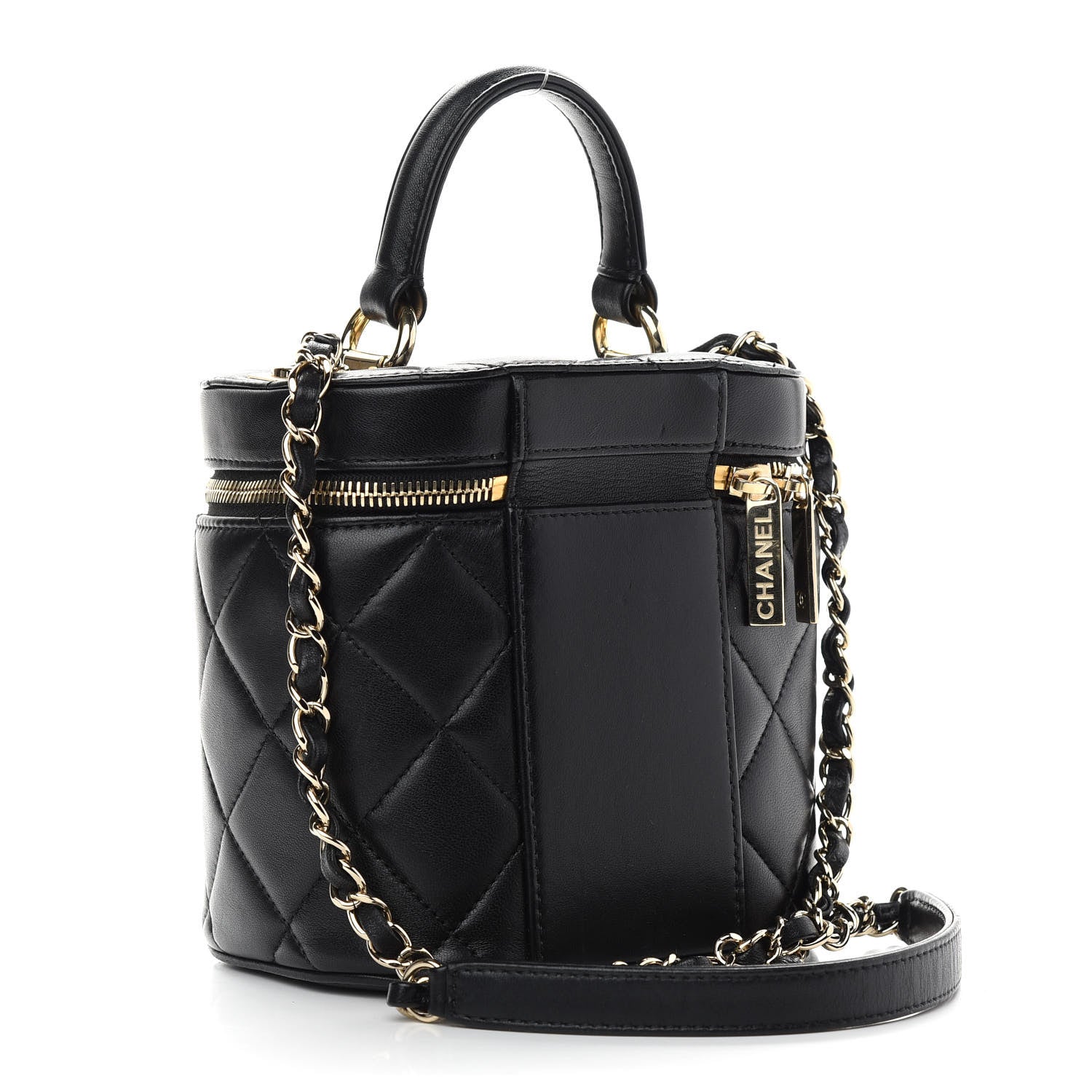 Chanel Lambskin Quilted Trendy Vanity Case Black 3 of 9