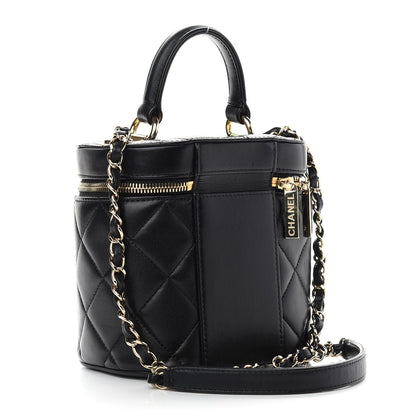 Chanel Lambskin Quilted Trendy Vanity Case Black 3 of 9