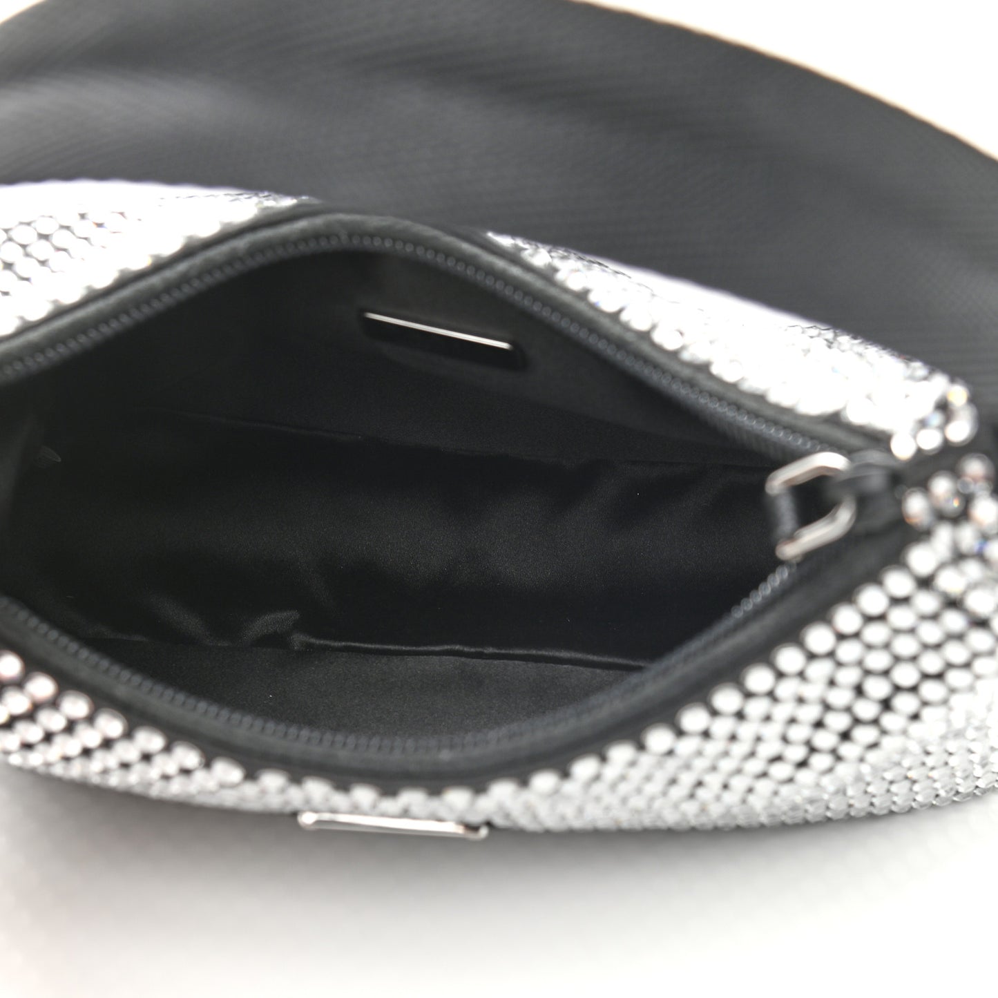 Satin Crystal Mini Re-Edition 2000 Bag Cristal