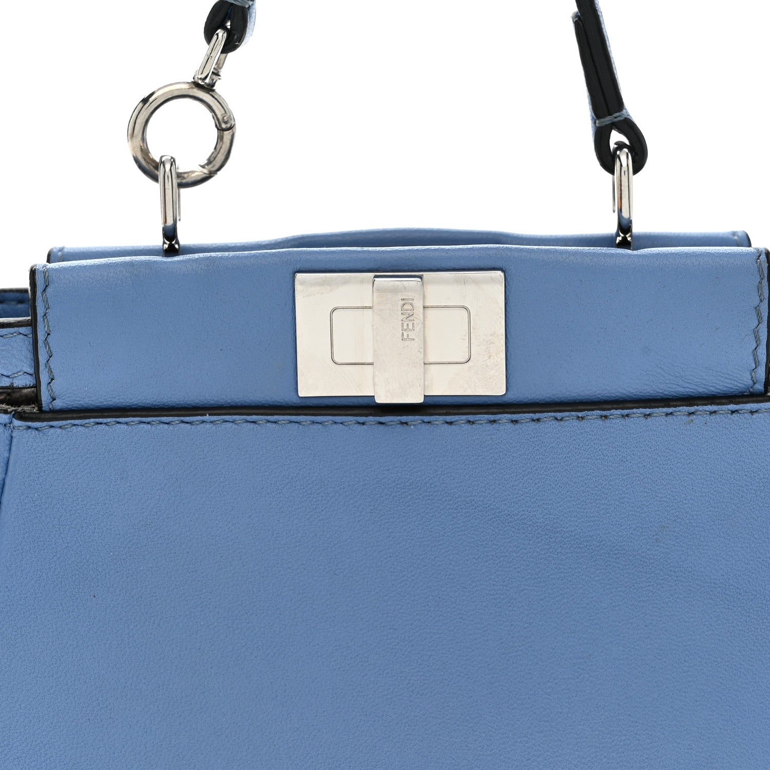 Fendi Nappa Micro Peekaboo Iconic Satchel Nebula 1876586