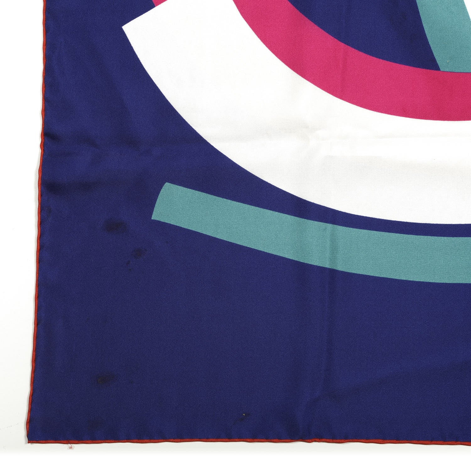 Chanel Silk CC Square Scarf Blue Multicolor 4 of 4