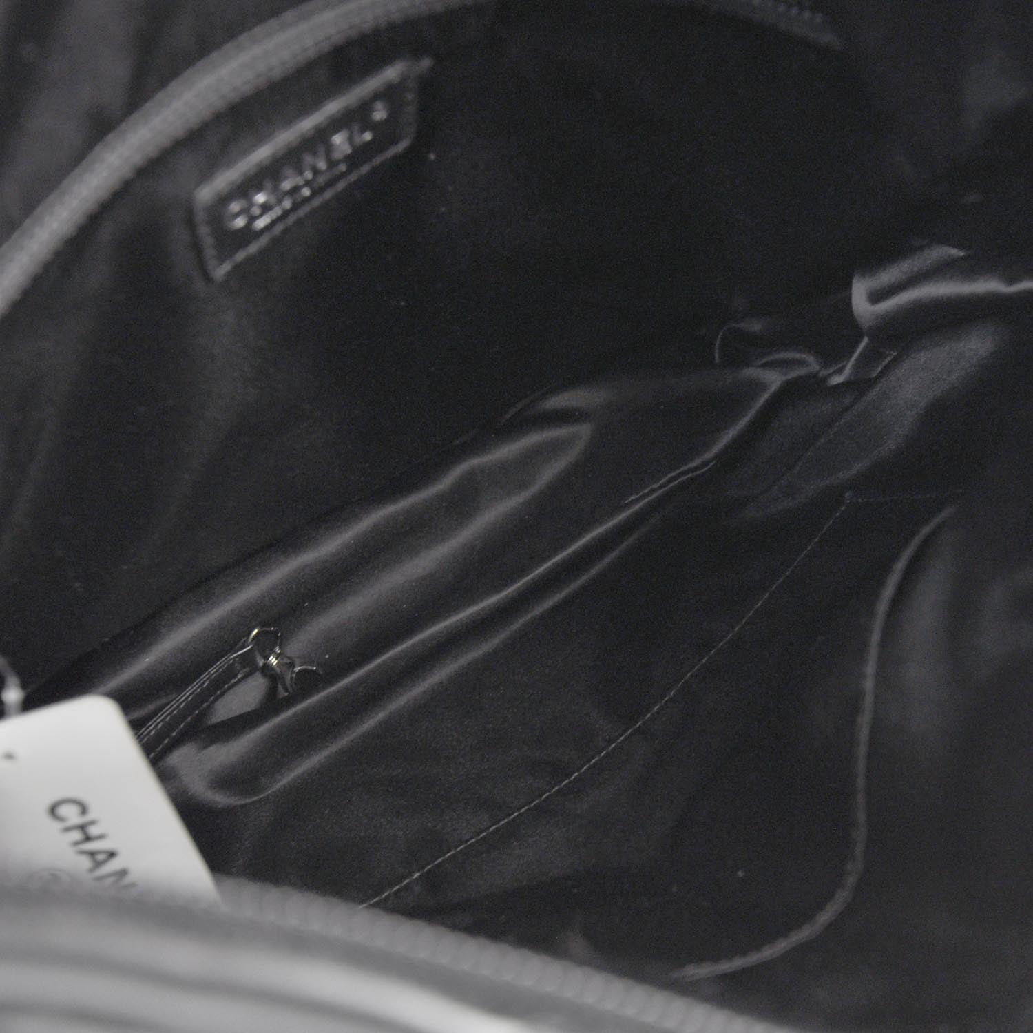Chanel Quilted Lambskin Hidden Chain Hobo Black 6 of 11