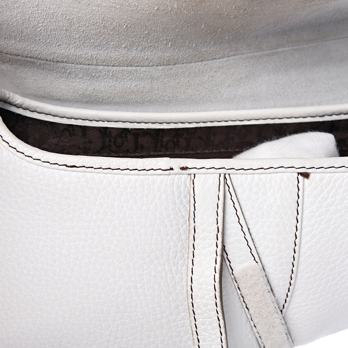 Calfskin Saddle Bag White