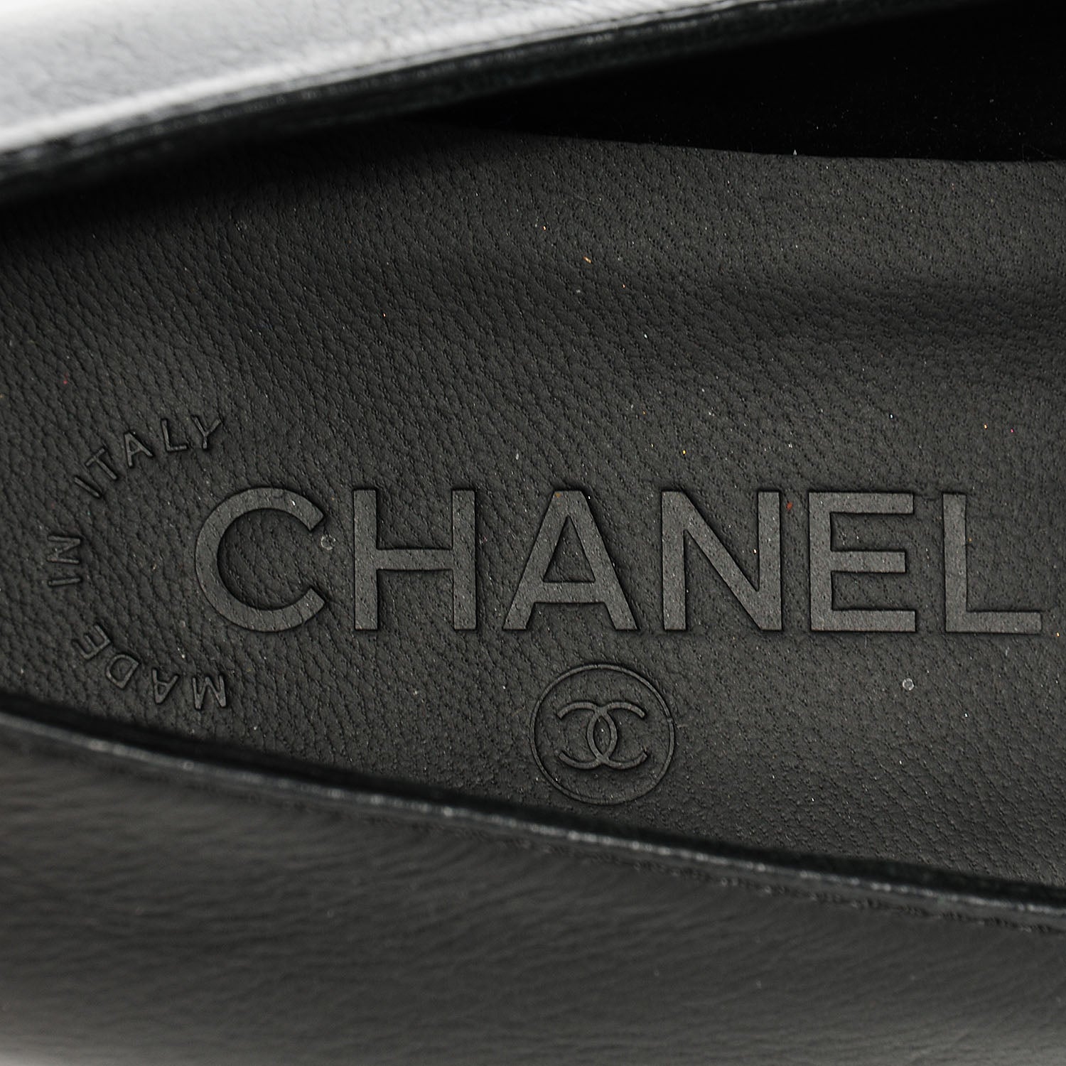 Chanel Leather CC Loafers 39 Black 7 of 8