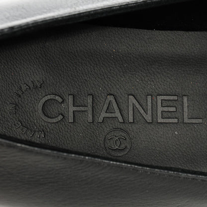 Chanel Leather CC Loafers 39 Black 7 of 8