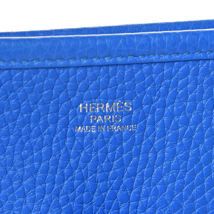 Hermes Taurillon Clemence Evelyne III GM Bleu Hydra 6 of 10
